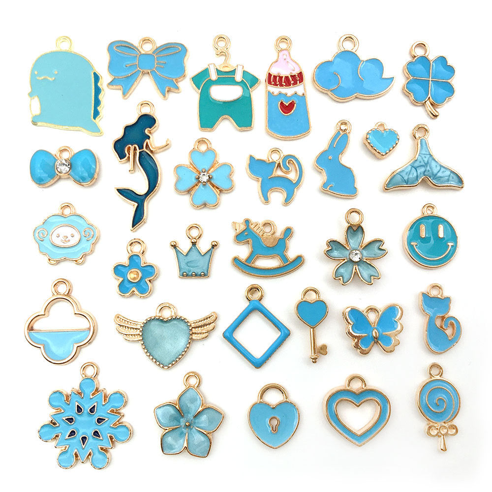 Mixed 30 Pcs DIY Jewelry Making Charms