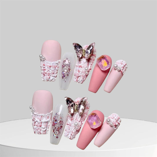 Butterfly Gem Ballet Press-on Nails