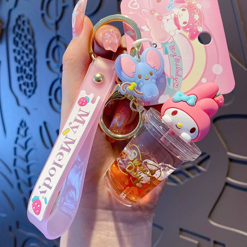 Whimsical Sanrio Magic Beverage Keychain