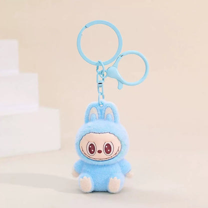 Mini Labubu Keychain - 3D Cartoon Doll for Bags, Cars & Gifts