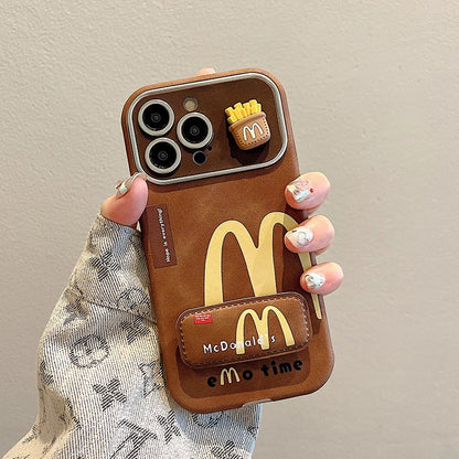 Creative Vintage Brown M Fries Phone Case