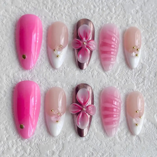 Ongles à coller doux et girly