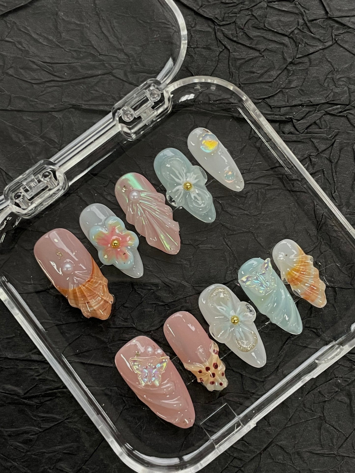 Oceanic Charm Press-on Nails