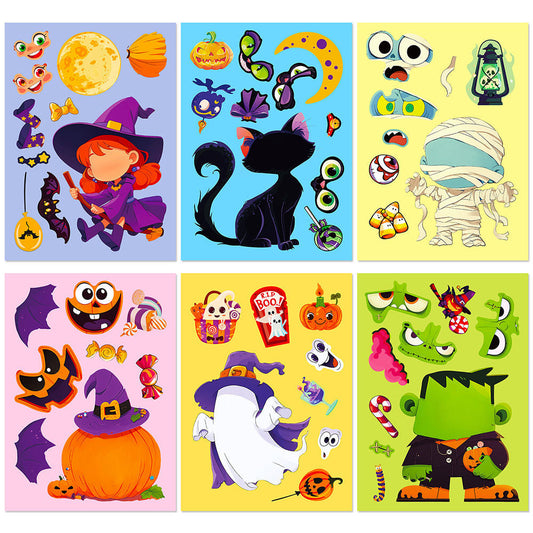 Halloween DIY Puzzle Stickers - 24 Sheets