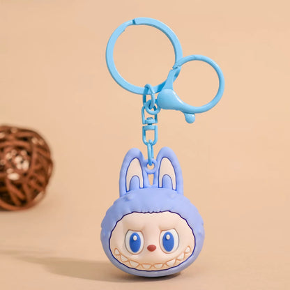 Mini Labubu Keychain - 3D Cartoon Doll for Bags, Cars & Gifts