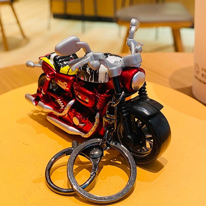 Mini Motorcycle Keychain - ABS Collectible Model