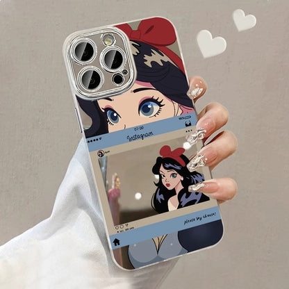 INS-Design Cartoon Character Mirror Phone Case