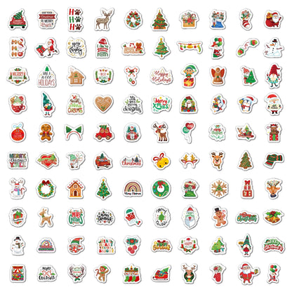 Christmas Tree Graffiti Stickers - 100Pcs