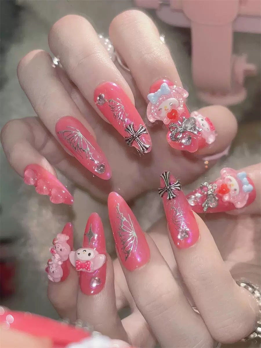 Strawberry Melody Press-on Nails