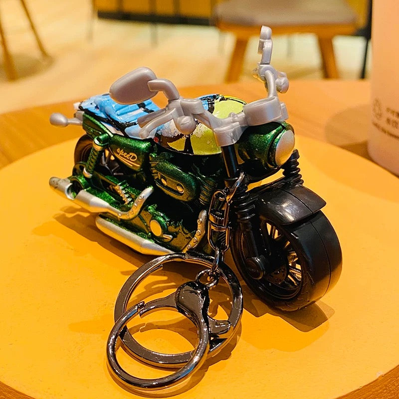 Mini Motorcycle Keychain - ABS Collectible Model