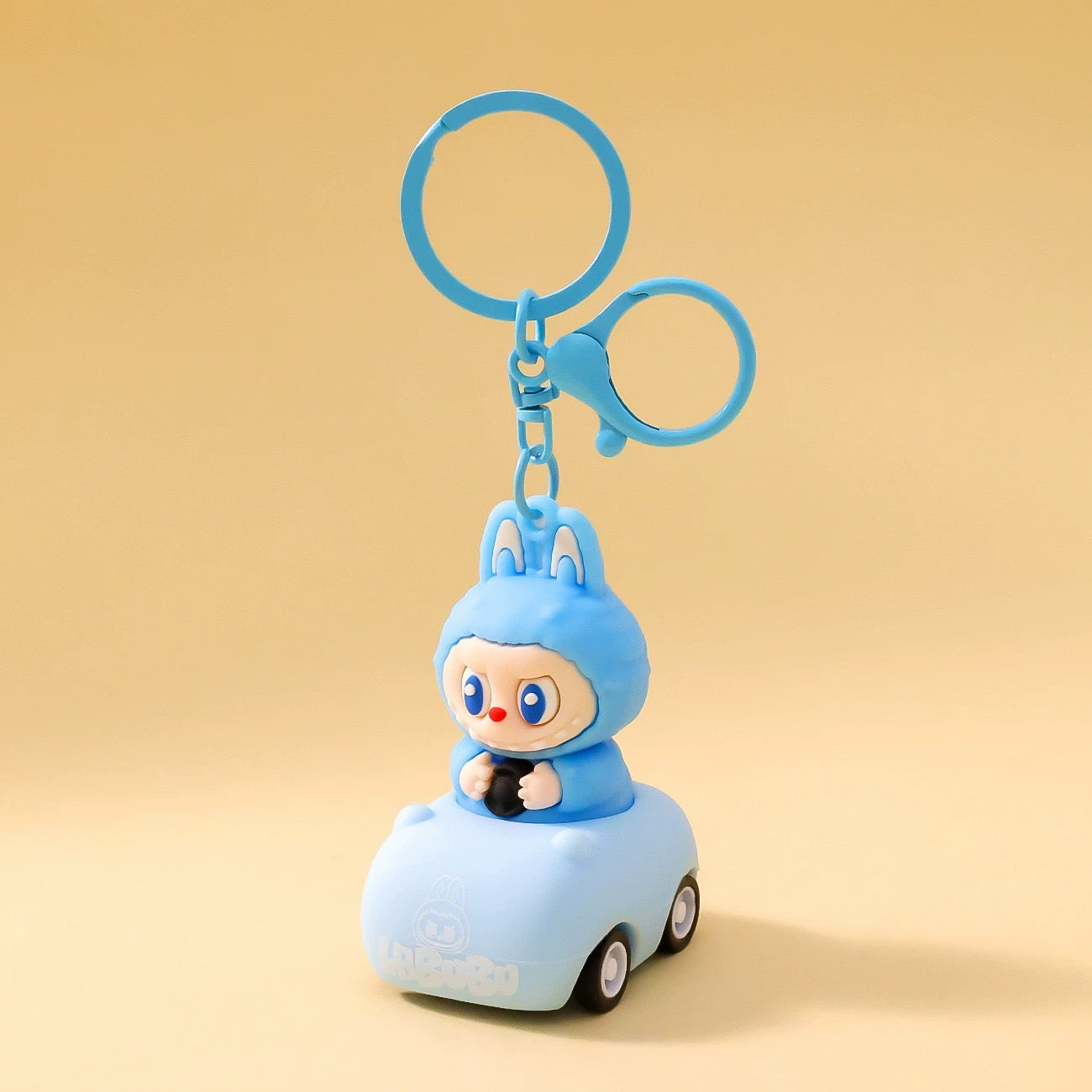 Mini Labubu Keychain - 3D Cartoon Doll for Bags, Cars & Gifts