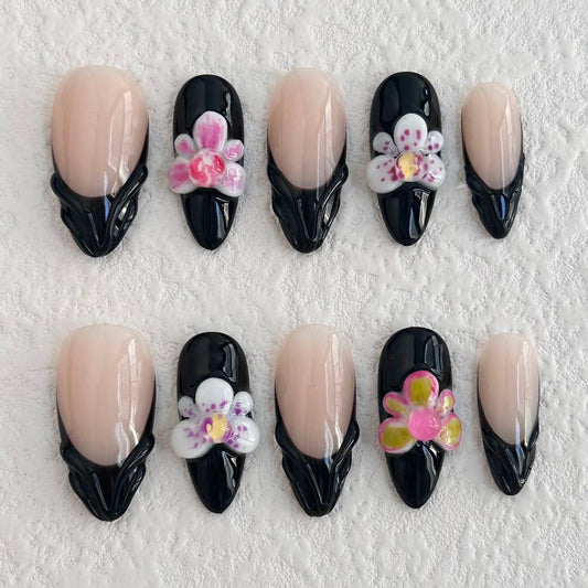 Uñas postizas Glam de orquídea