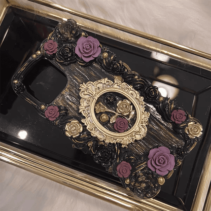 Handmade Custom Baroque Rose Phone Case