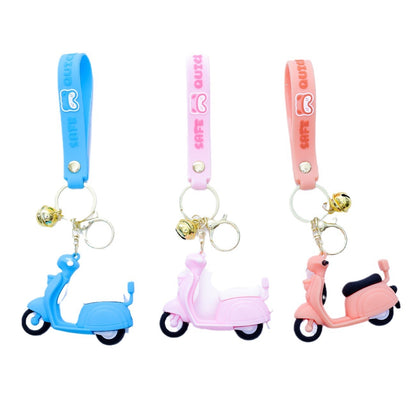 Mini llavero de scooter con correa de silicona para la muñeca: diseño adorable