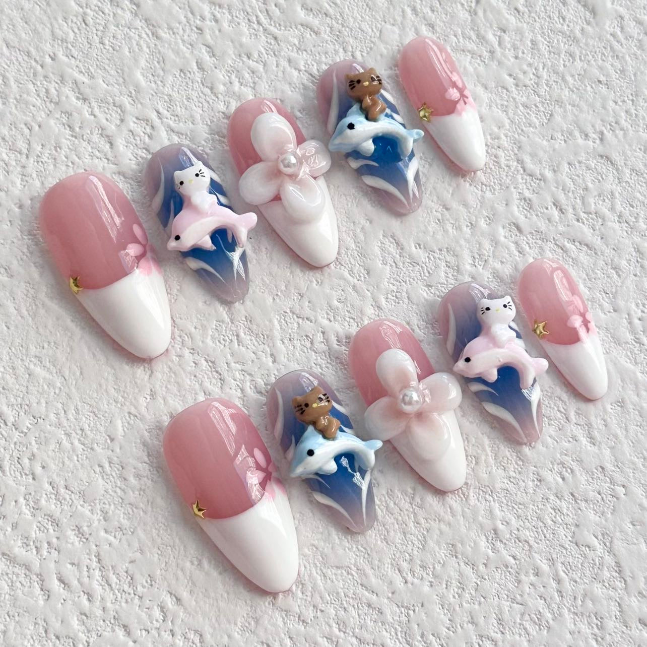 Kitty Cat Cruise Press-on Nail