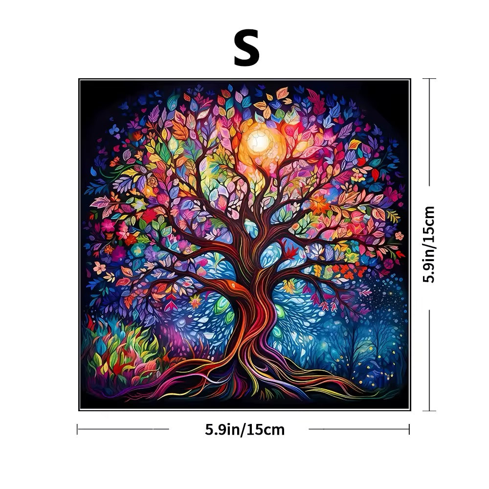 Colorful Tree of Life Wooden Puzzle - Challenging Jigsaw Gift for Puzzle Lovers