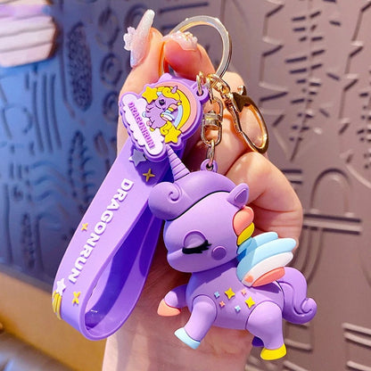 Whimsical Unicorn Keychain – Vibrant Charm for Backpacks, Keys & Gifts