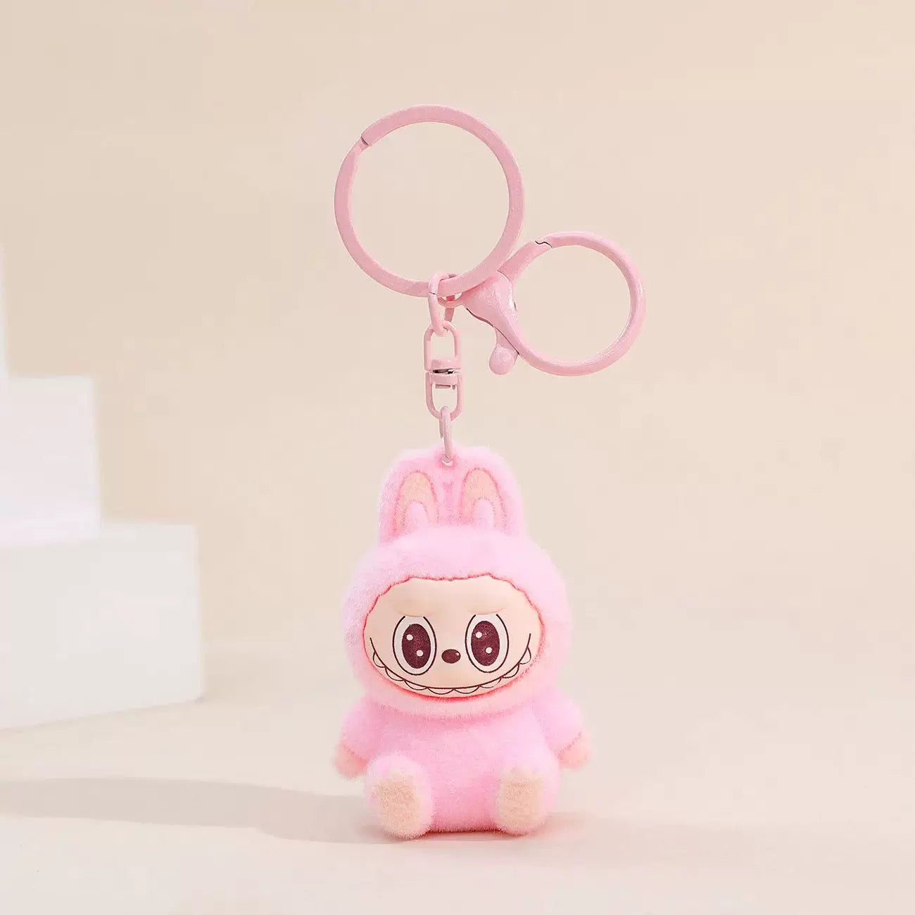 Mini Labubu Keychain - 3D Cartoon Doll for Bags, Cars & Gifts