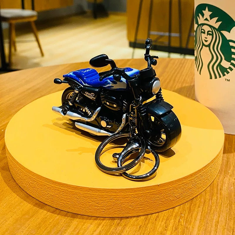 Mini Motorcycle Keychain - ABS Collectible Model