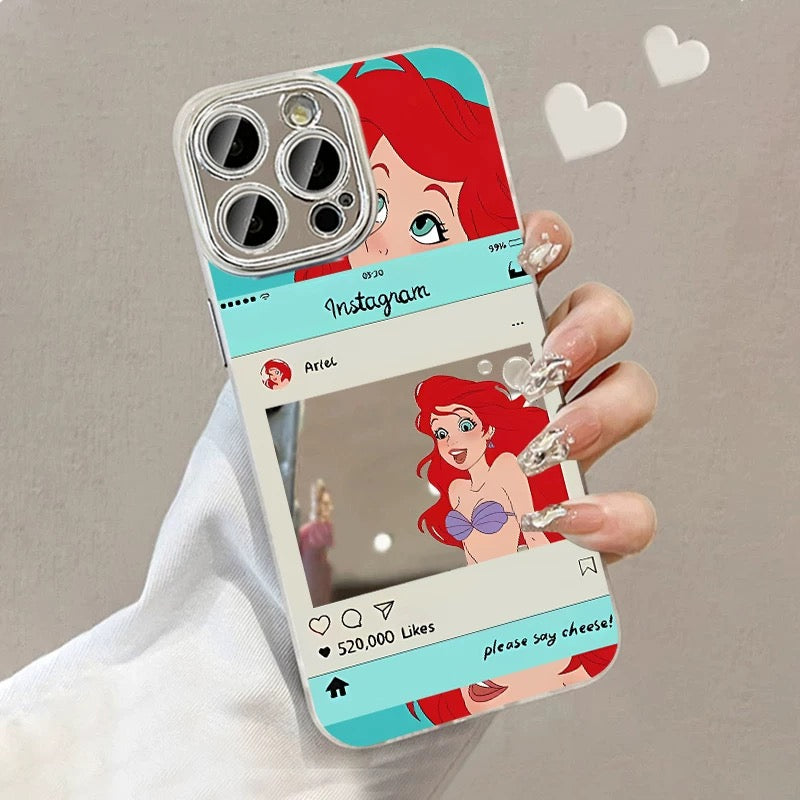 INS-Design Cartoon Character Mirror Phone Case