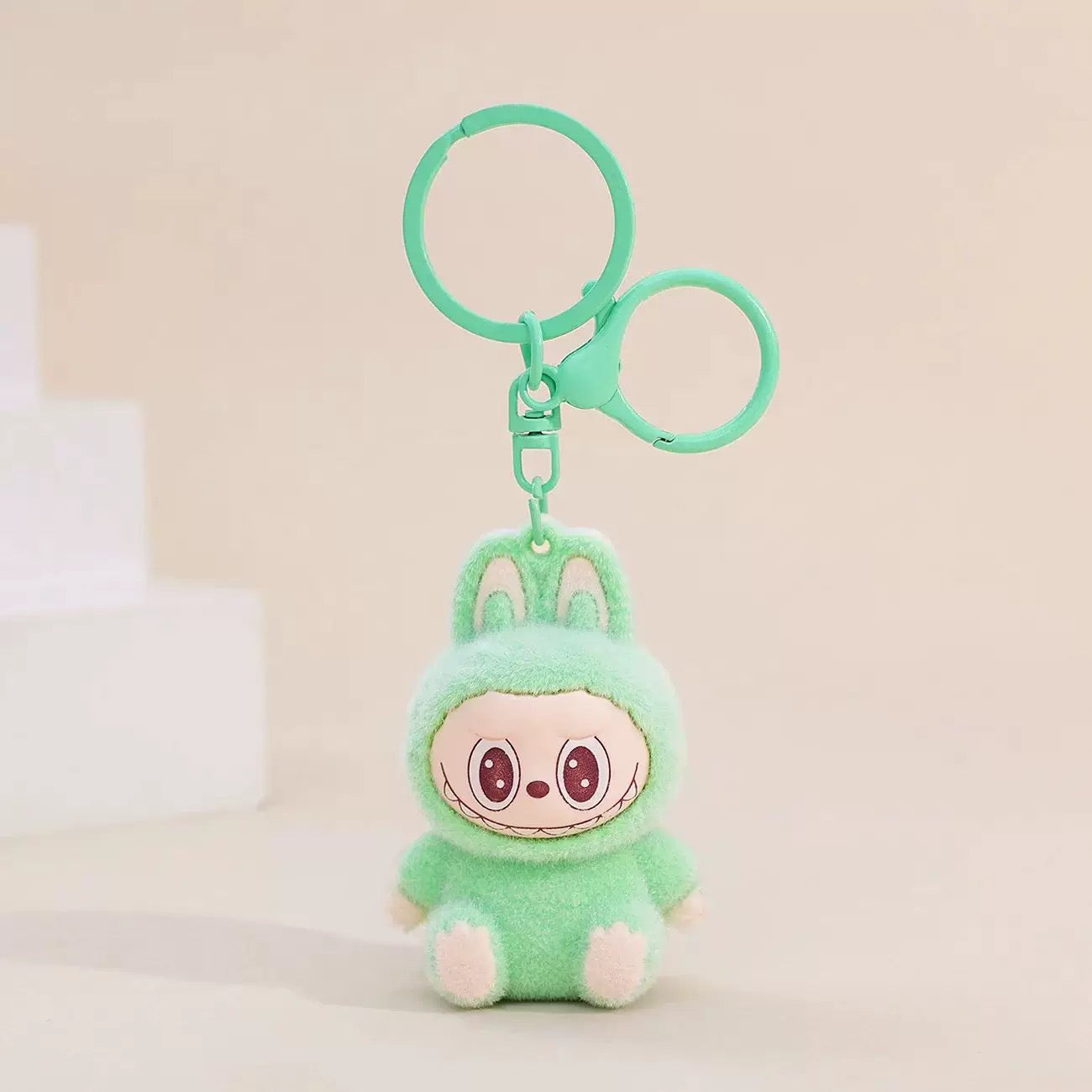 Mini Labubu Keychain - 3D Cartoon Doll for Bags, Cars & Gifts