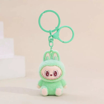 Mini Labubu Keychain - 3D Cartoon Doll for Bags, Cars & Gifts