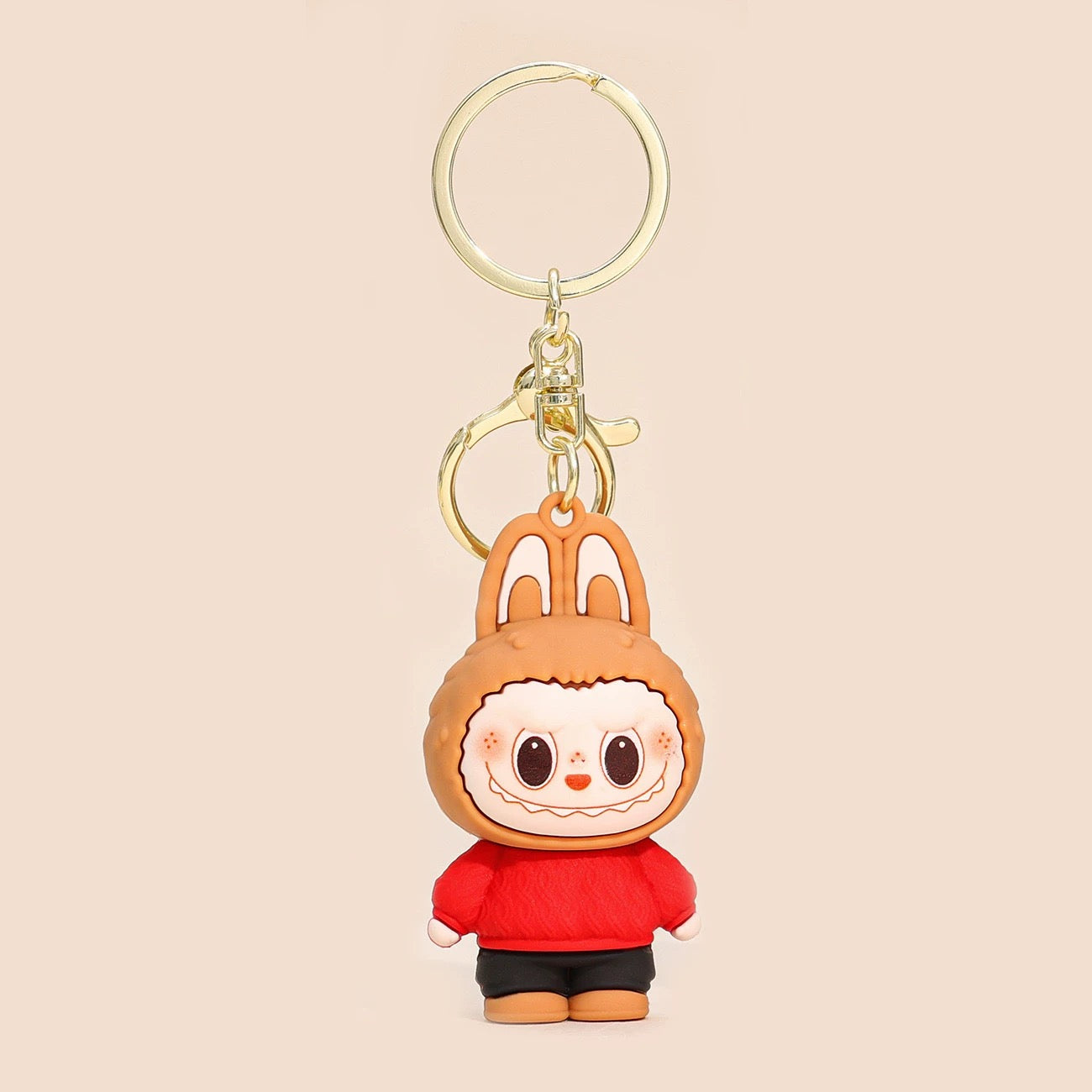 Mini Labubu Keychain - 3D Cartoon Doll for Bags, Cars & Gifts