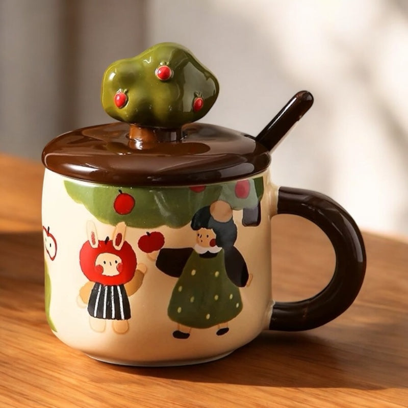 Adorable Apple Tree Ceramic Mug