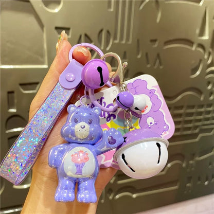 Porte-clés plaqué mignon Care Bears