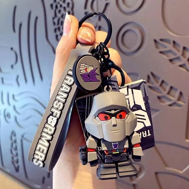 Transformers Keychain – Cute Robot Character Keyring with Wrist Strap