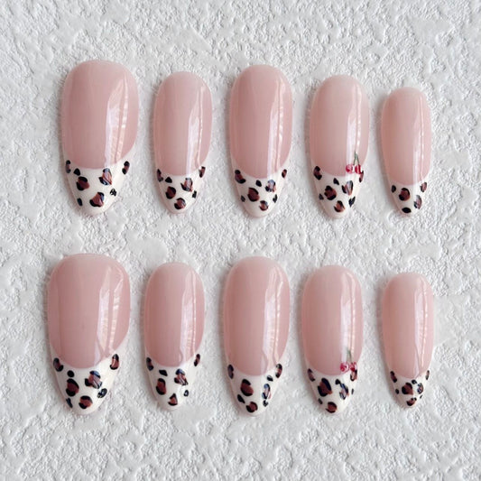 Leopard French Press-on Nails