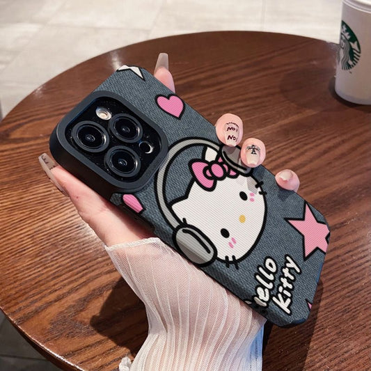 Denim Hello Kitty Phone Case