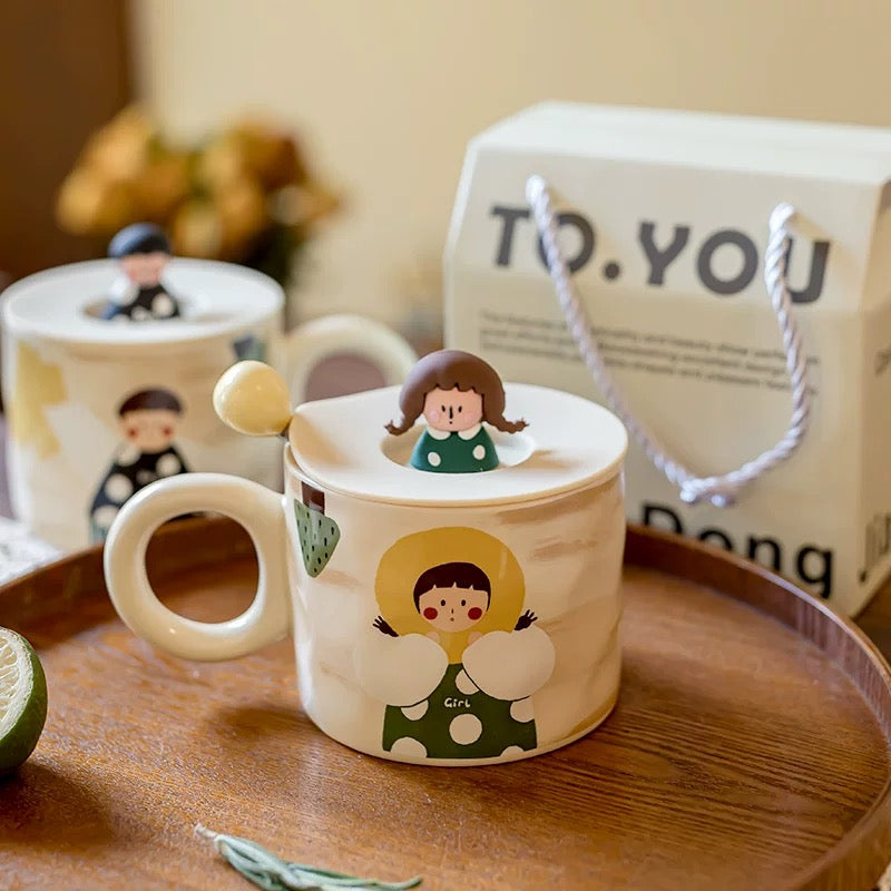 Boy and Girl Ceramic Mug