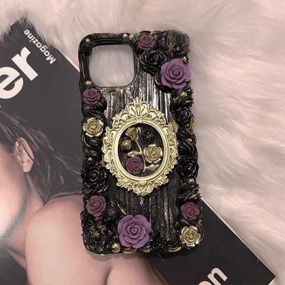 Handmade Custom Baroque Rose Phone Case