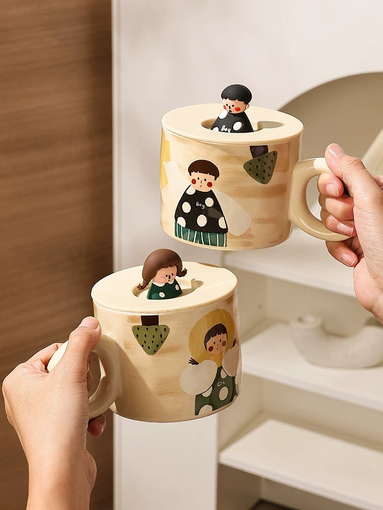 Boy and Girl Ceramic Mug