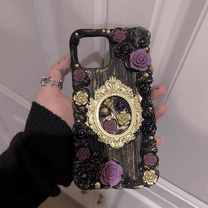 Handmade Custom Baroque Rose Phone Case