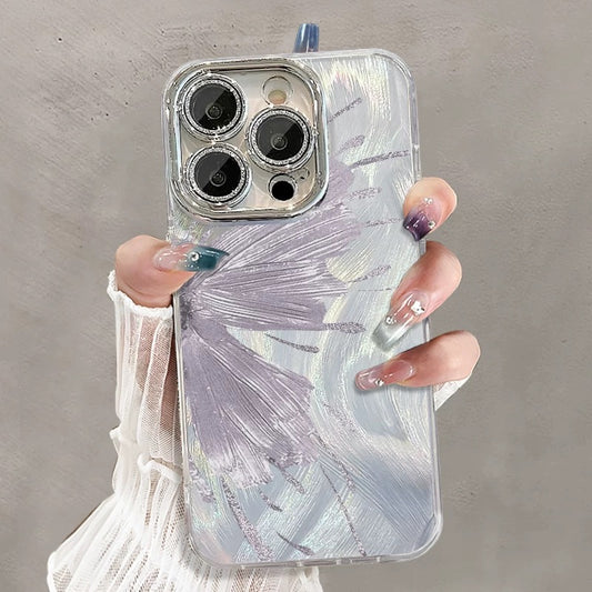 Funda de lujo para teléfono a prueba de golpes con forma de mariposa