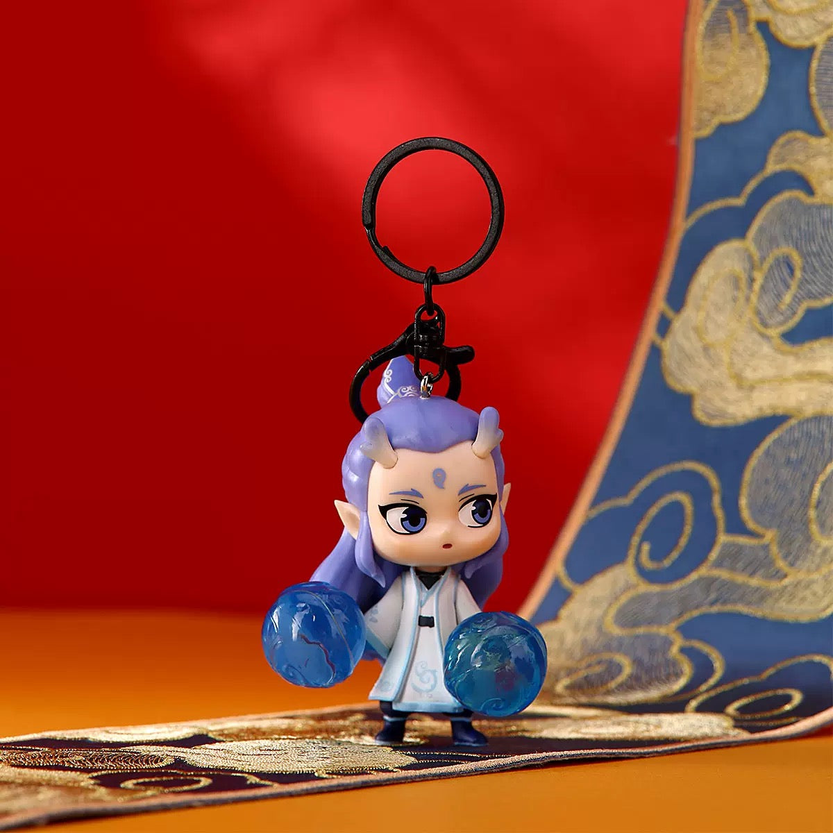 Nezha & Ao Bing Keychain Set – Chinese Mythology Figure Keychains, Cute Anime Bag Charms- Preorder