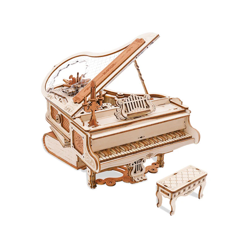 Magic Piano Music Box 3D Wooden Puzzle - DIY Home Decor Gift