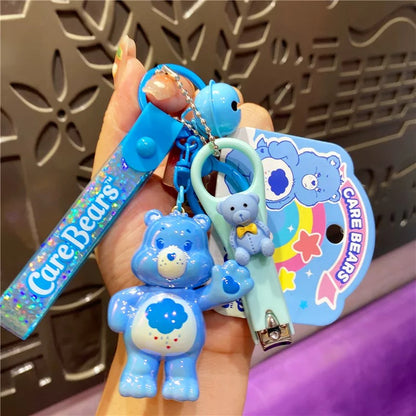 Porte-clés plaqué mignon Care Bears