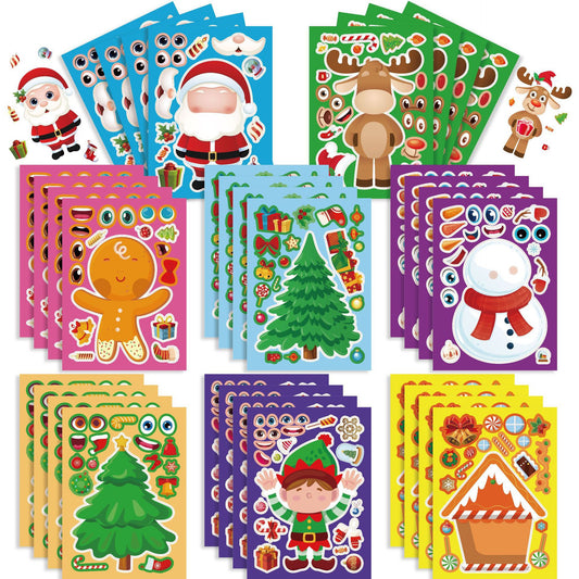 Puzzle autocollant de Noël à faire soi-même - 32 feuilles