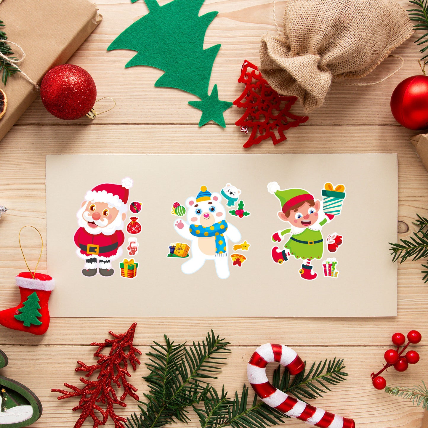 Festive Fun Christmas DIY Stickers - 30 Sheets