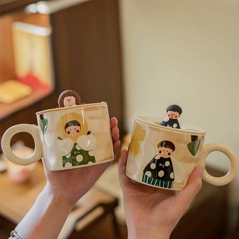 Boy and Girl Ceramic Mug