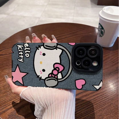 Coque de téléphone en jean Hello Kitty