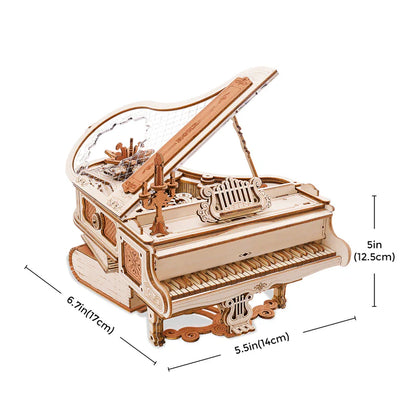 Magic Piano Music Box 3D Wooden Puzzle - DIY Home Decor Gift