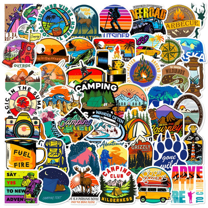 Off-road Travel Stickers - 50pcs