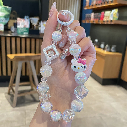 Cordón para teléfono de Sanrio con estrella de cinco puntas de cristal