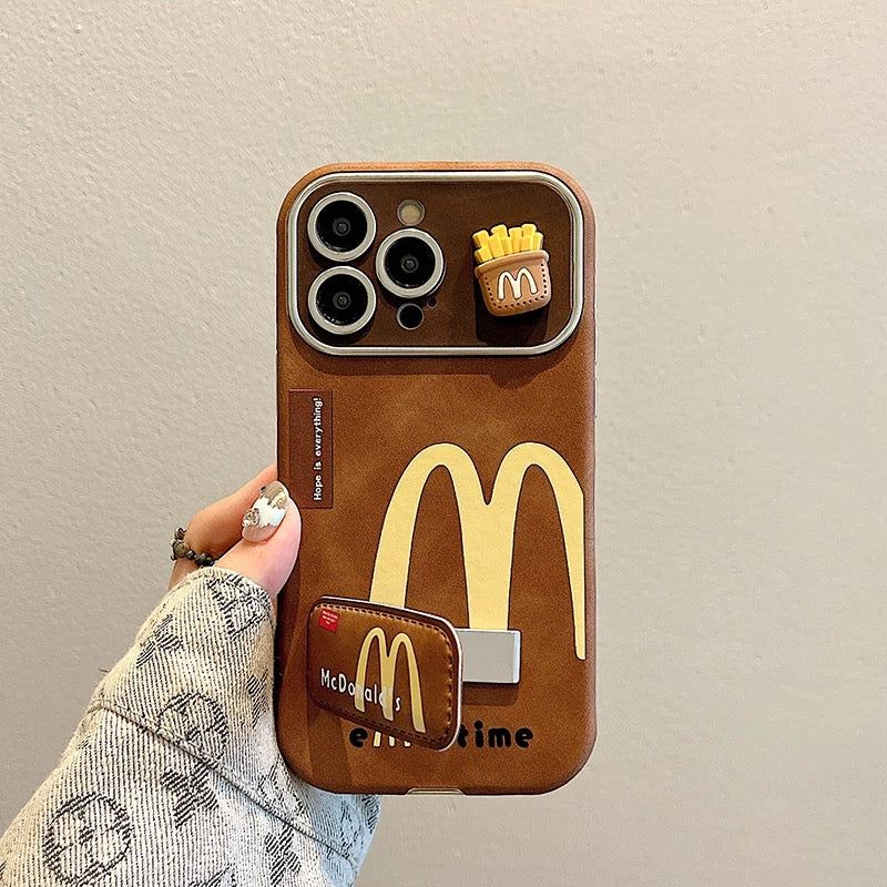 Creative Vintage Brown M Fries Phone Case