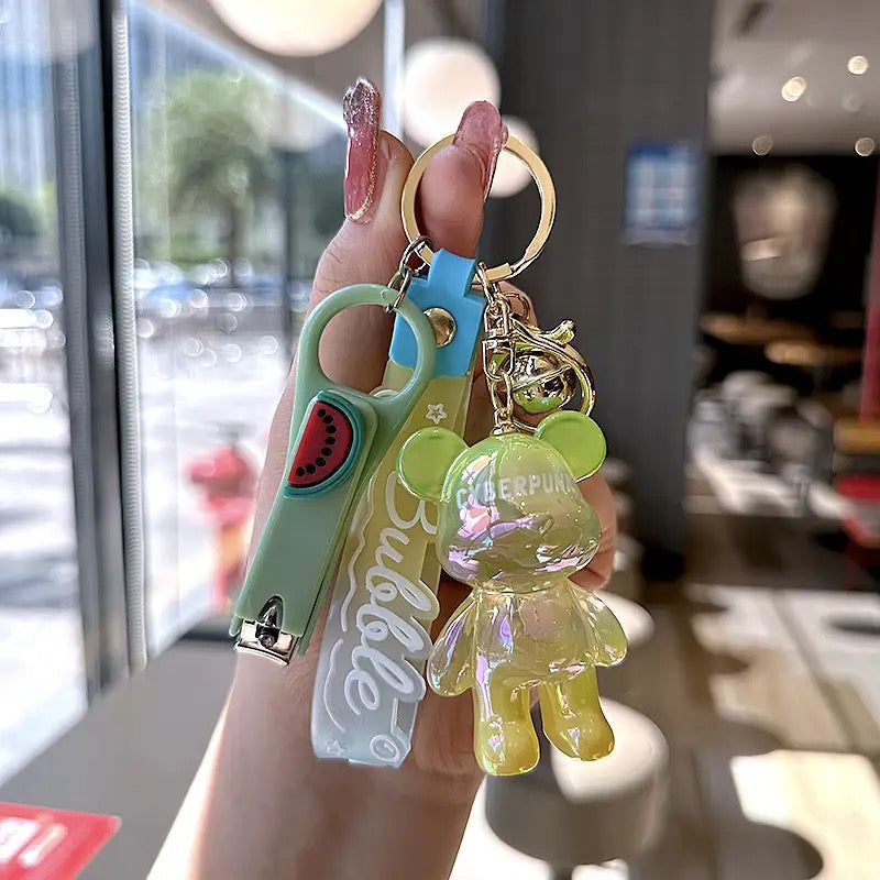 Colorful Little Bear Keychain