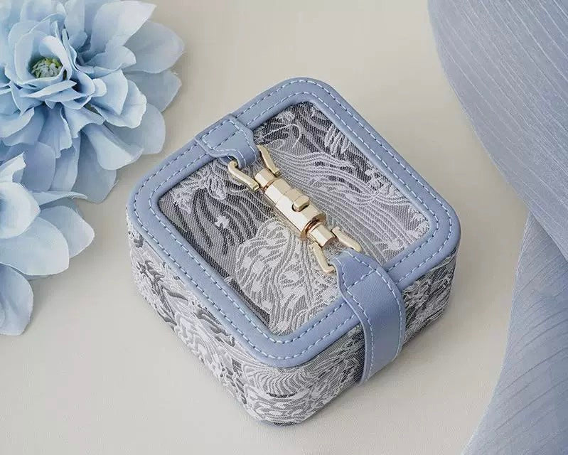 Vintage Jacquard Jewelry Box